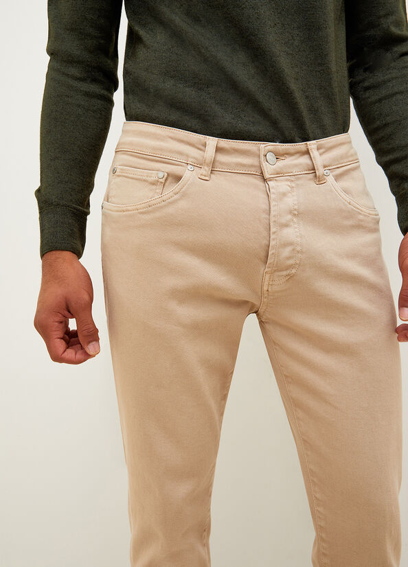 Jeans Slim Liu Jo Tapered Hombre Beige | SFH-915407