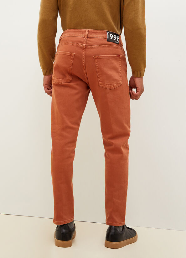 Jeans Slim Liu Jo Tapered Hombre Marrones | UXL-427305