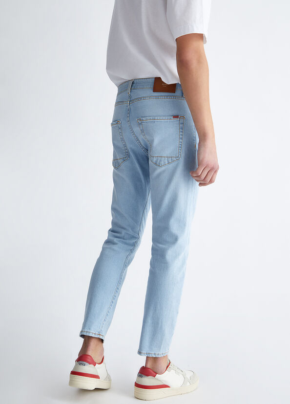 Jeans Slim Liu Jo Twisted Hombre Azules Claro | KFT-531946