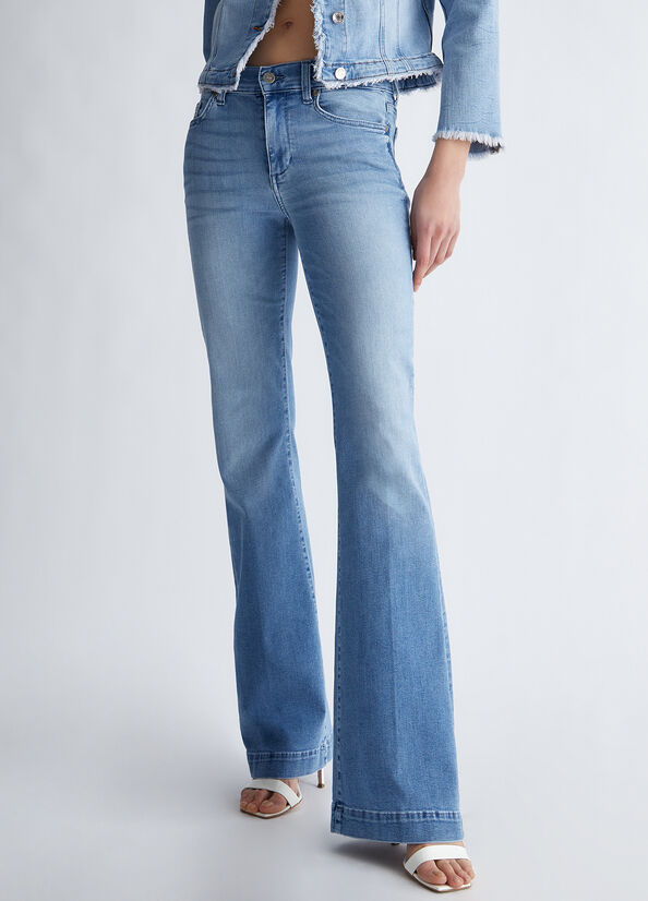 Jeans Straight Liu Jo Authentic Denim Mujer Azules Claro | EVL-132546