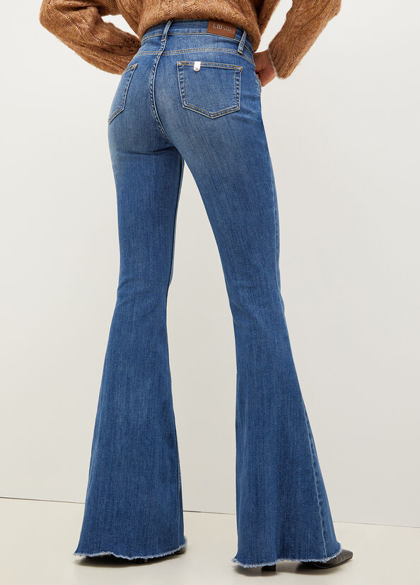 Jeans Straight Liu Jo Bottom Up Mujer Azules | HBY-139024