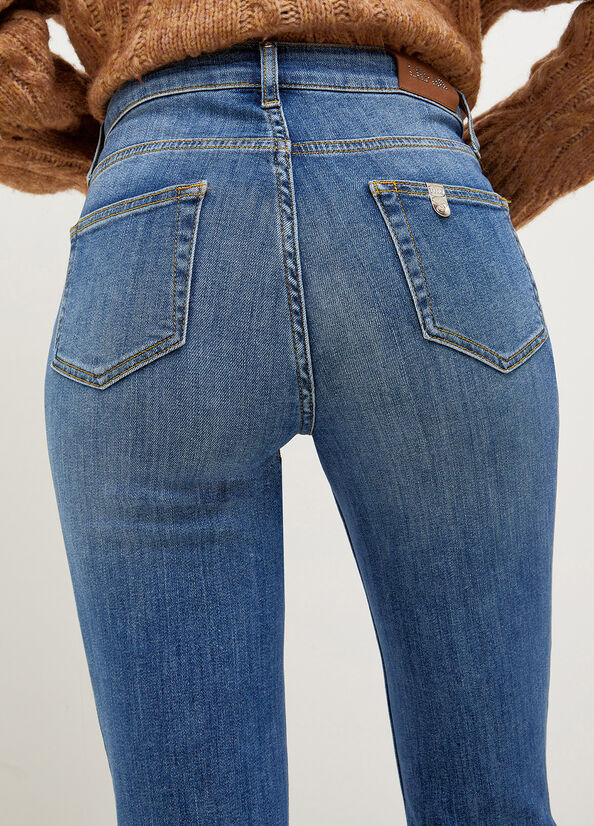 Jeans Straight Liu Jo Bottom Up Mujer Azules | HBY-139024