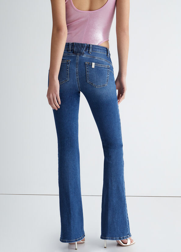 Jeans Straight Liu Jo Bottom Up Mujer Azules Oscuro | REZ-315982