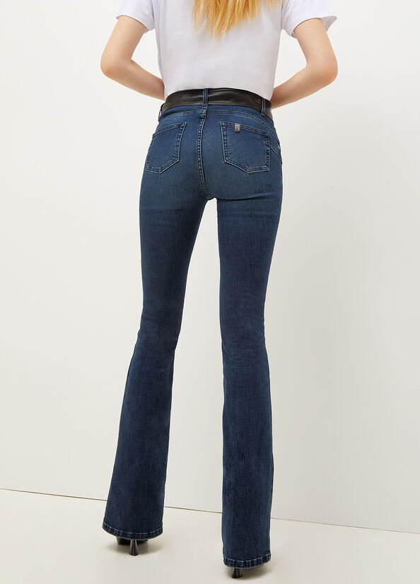 Jeans Straight Liu Jo Bottom Up With Mujer Azules | PHV-401582