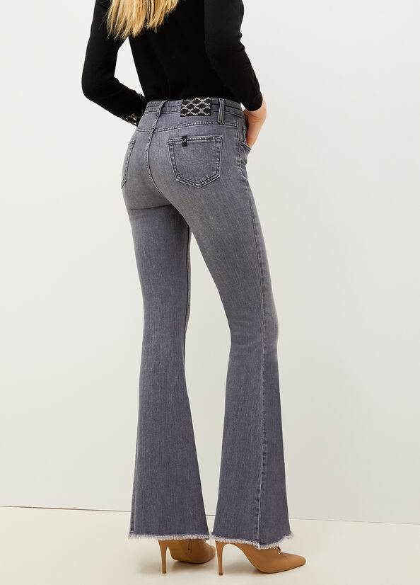 Jeans Straight Liu Jo Eco-Friendly Mujer Gris | KLU-267918