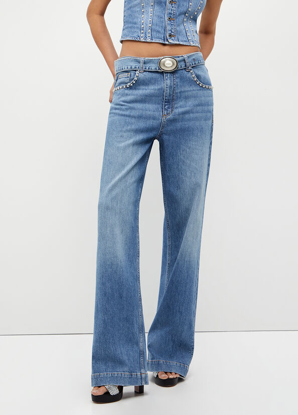 Jeans Straight Liu Jo Eco-Friendly Mujer Azules | LFD-869745