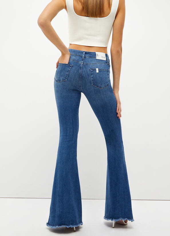 Jeans Straight Liu Jo Eco-Friendly Super Mujer Azules | TEM-367418