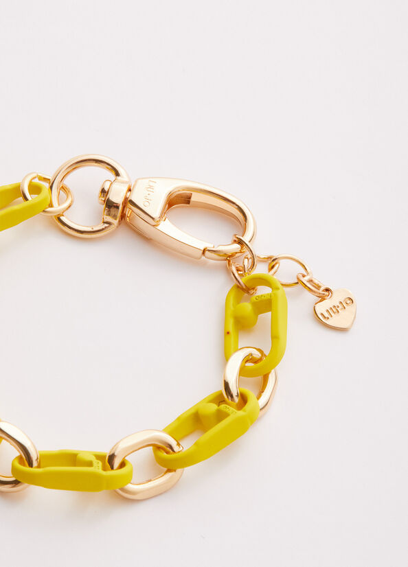 Joyería Liu Jo Monogram Bracelet Mujer Amarillo | LAH-437592