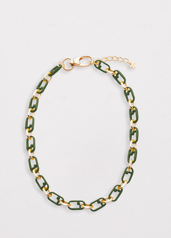 Joyería Liu Jo Monogram Necklace Mujer Verde | OJB-872936