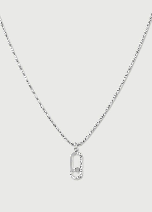 Joyería Liu Jo Necklace With Logo Charm Mujer Plateadas | JDT-821756