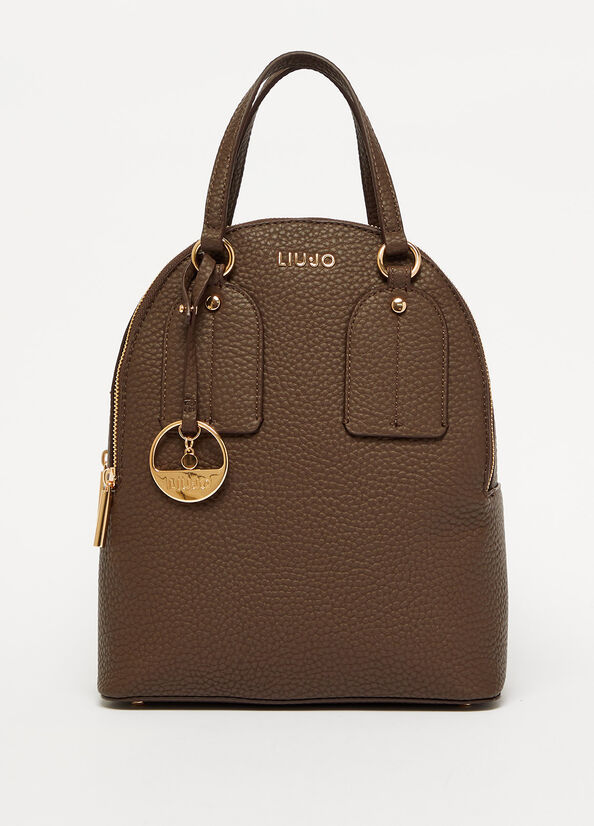 Mochilas Liu Jo Eco-Friendly With Charm Mujer Marrones Oscuro | KIP-318257