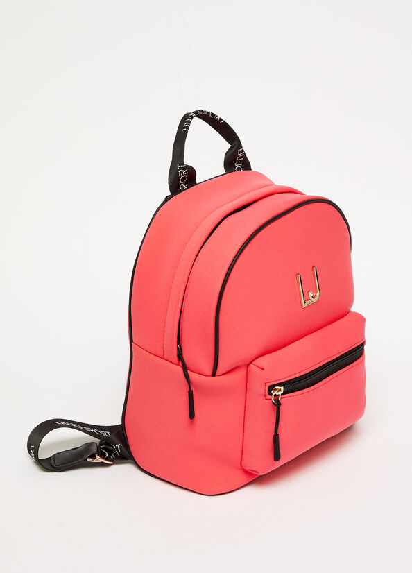 Mochilas Liu Jo Scuba With Logo Mujer Fucsia | FRM-153420