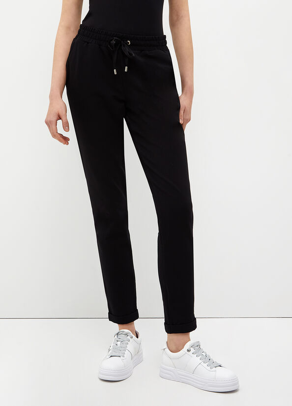 Pantalones Liu Jo Eco-Friendly Jogging Mujer Negras | CLT-740328