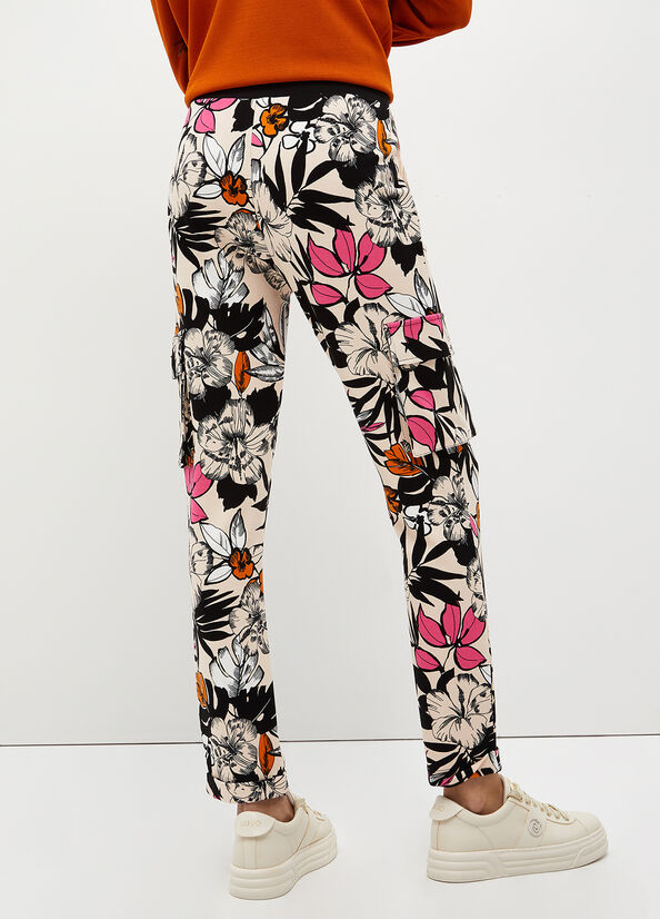 Pantalones Liu Jo Jogging With Floral Print Mujer Rosas | UDM-476083