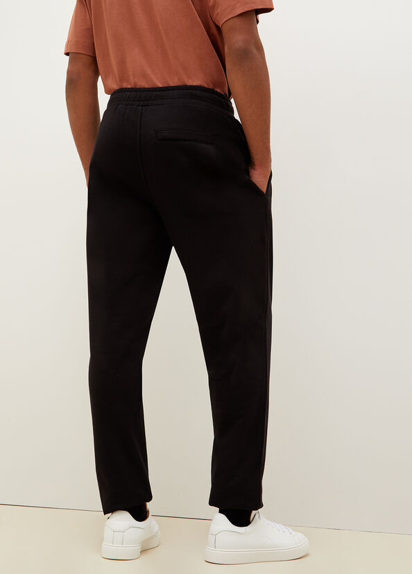 Pantalones Liu Jo Pure Algodon Joggers Hombre Negras | UAM-360487