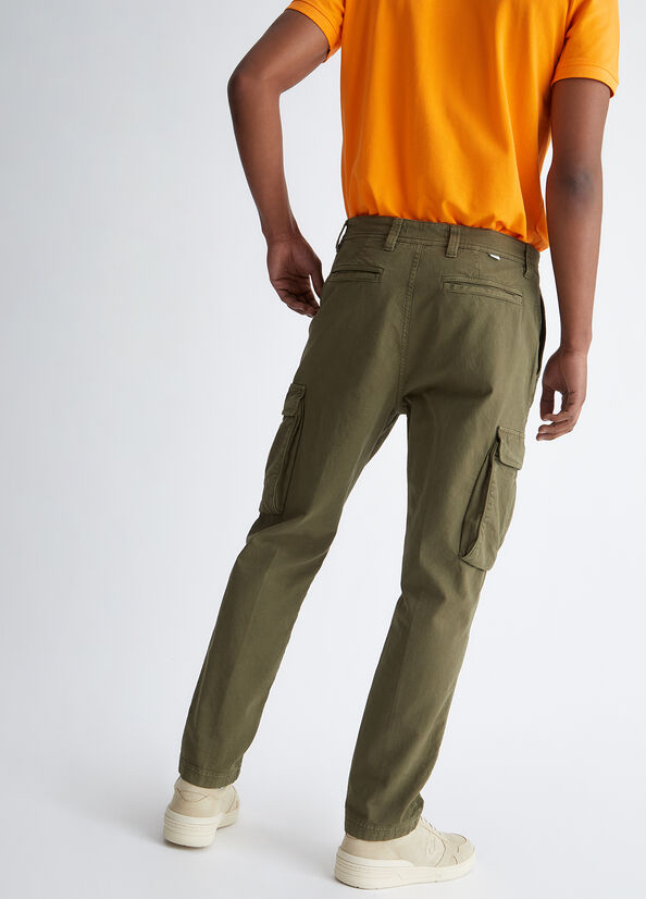 Pantalones Liu Jo Regular Fit Cargo Hombre Verde | VOD-468523