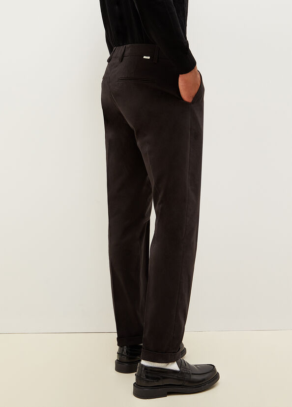 Pantalones Liu Jo Regular Fit Chinos Hombre Negras | JAP-921478