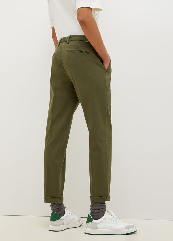 Pantalones Liu Jo Regular Fit Chinos Hombre Verde | QVS-680715