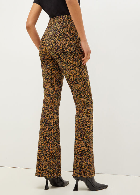 Pantalones Liu Jo Stretch Algodon Blend Animal Print Mujer Marrones | QKC-750341