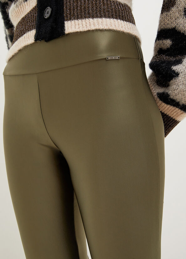 Pantalones Liu Jo Stretch Jersey Leggings Mujer Verde | HCE-345680