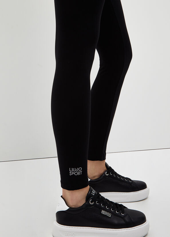 Pantalones Liu Jo Stretch Jersey Leggings Mujer Negras | SYL-620378