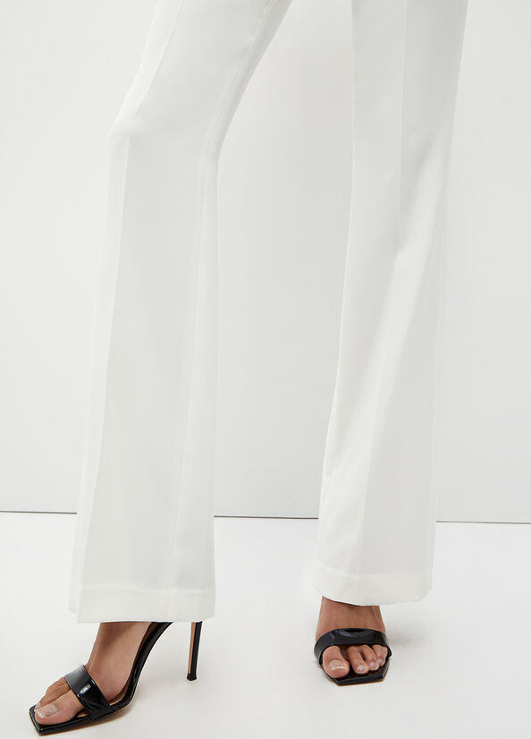 Pantalones Liu Jo Stretch Lj Mujer Blancas | QFJ-546138