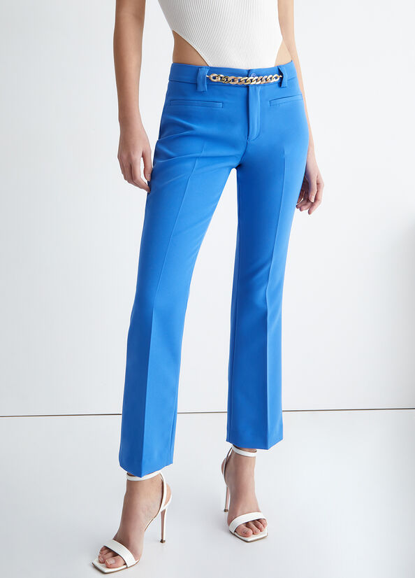 Pantalones Liu Jo Stretch Mujer Azules Claro | RXQ-745389