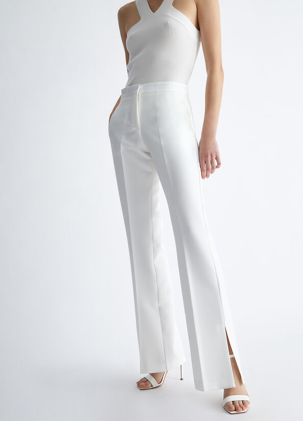 Pantalones Liu Jo Stylish White With Slits Mujer Blancas | FLN-508147