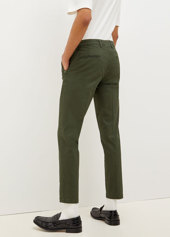 Pantalones Liu Jo Super Slim Chino Hombre Verde | DHB-468395