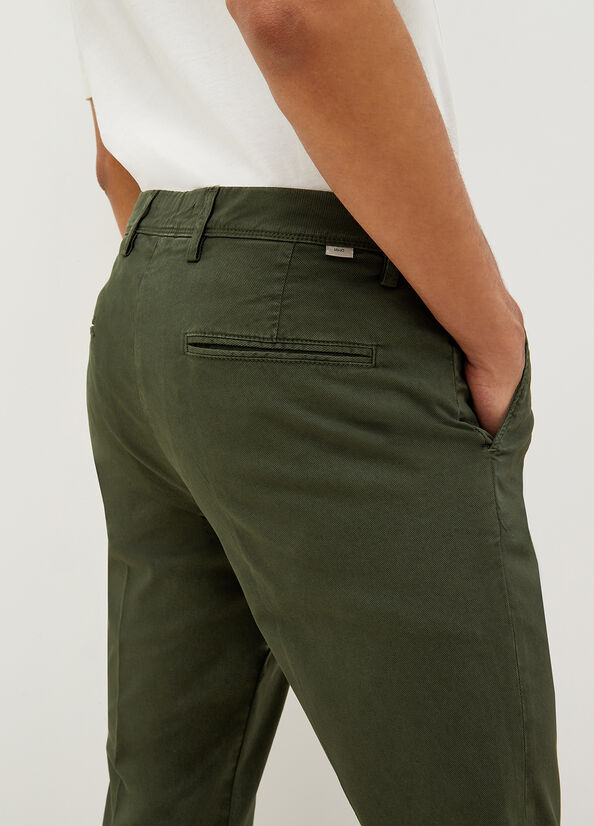 Pantalones Liu Jo Super Slim Chino Hombre Verde | DHB-468395