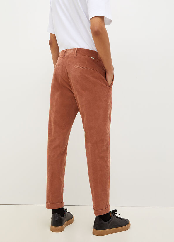 Pantalones Liu Jo Velvet Chinos Hombre Marrones | JQY-268401