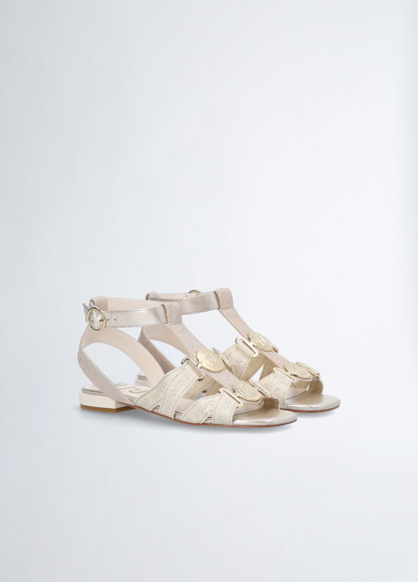 Sandalias Liu Jo With Glitter Mujer Blancas | KAH-413680