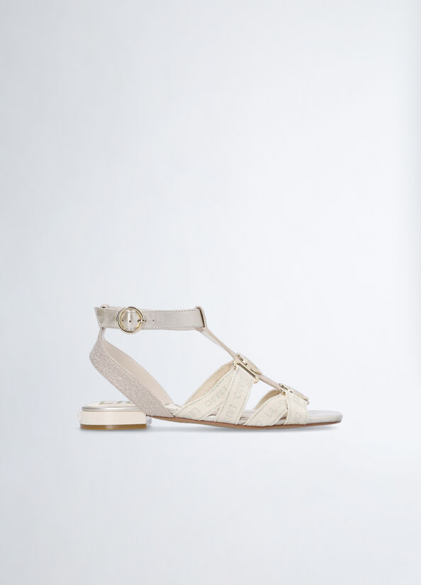 Sandalias Liu Jo With Glitter Mujer Blancas | KAH-413680