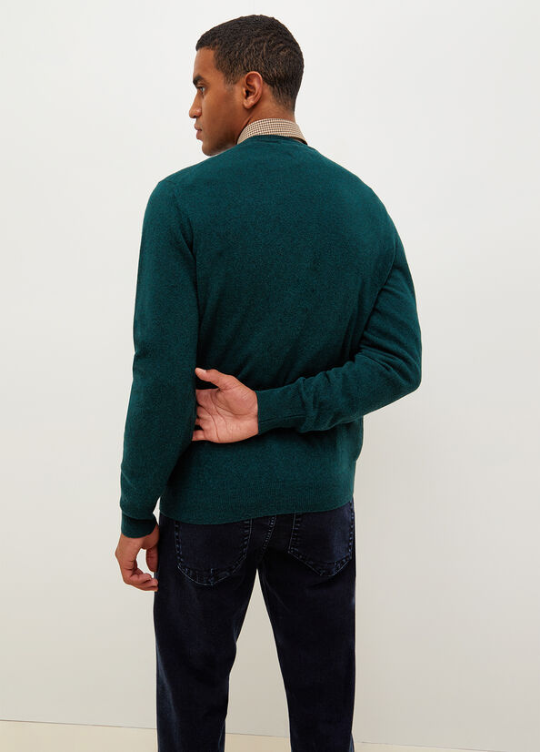 Suéteres Liu Jo Cashmere Pullover Hombre Verde | VSF-398152