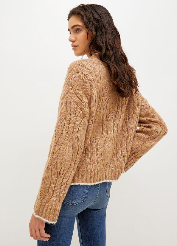 Suéteres Liu Jo Lana And Alpaca Cardigan Mujer Marrones | LIQ-048537