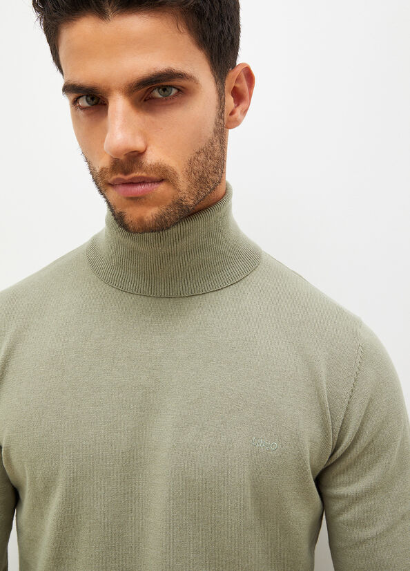 Suéteres Liu Jo Turtleneck In Algodon Hombre Verde Oliva | WLR-542138