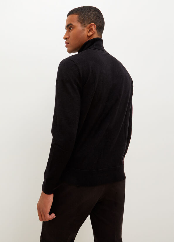 Suéteres Liu Jo Turtleneck In Algodon Hombre Negras | YIK-869140