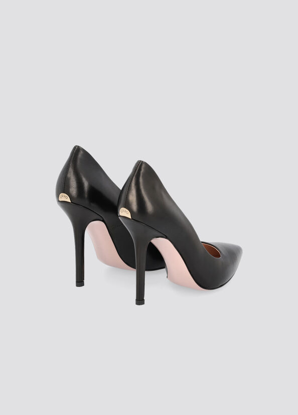 Tacones Altos Liu Jo Cuero Mujer Negras | ZLR-240391