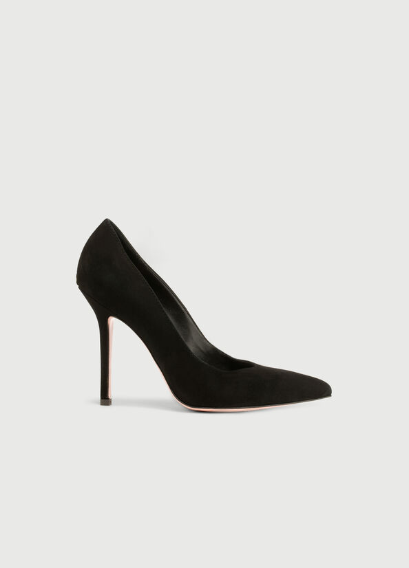 Tacones Altos Liu Jo Gamuza Mujer Negras | LEJ-435876