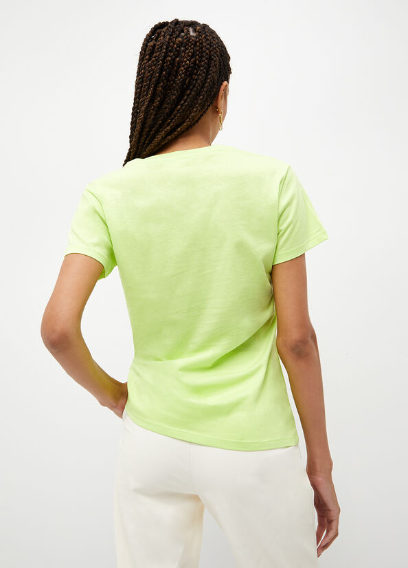 Tops Liu Jo Eco-Friendly With Logo Mujer Verde | TVR-368215