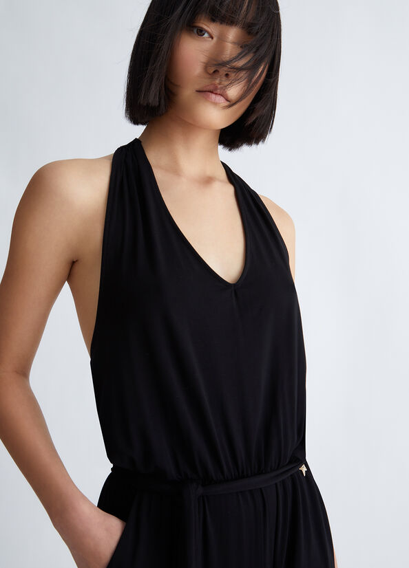 Vestido Liu Jo Eco-Friendly Jumpsuit Mujer Negras | UQR-617240