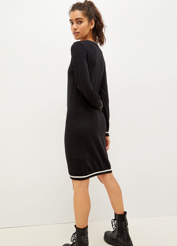 Vestido Liu Jo Eco-Friendly Knit Mujer Negras | KIW-238910