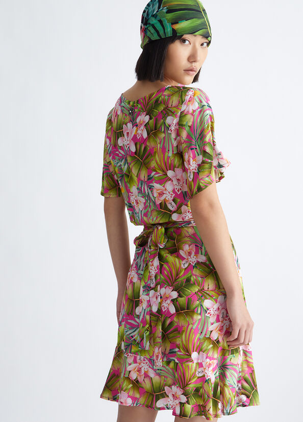 Vestido Liu Jo Floral Mujer Verde | FBQ-032916