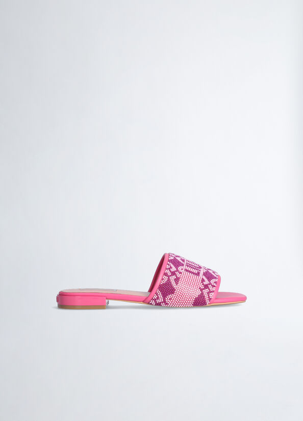 Zapatos Planos Liu Jo With Monogram Logo Mujer Fucsia | QZV-392816