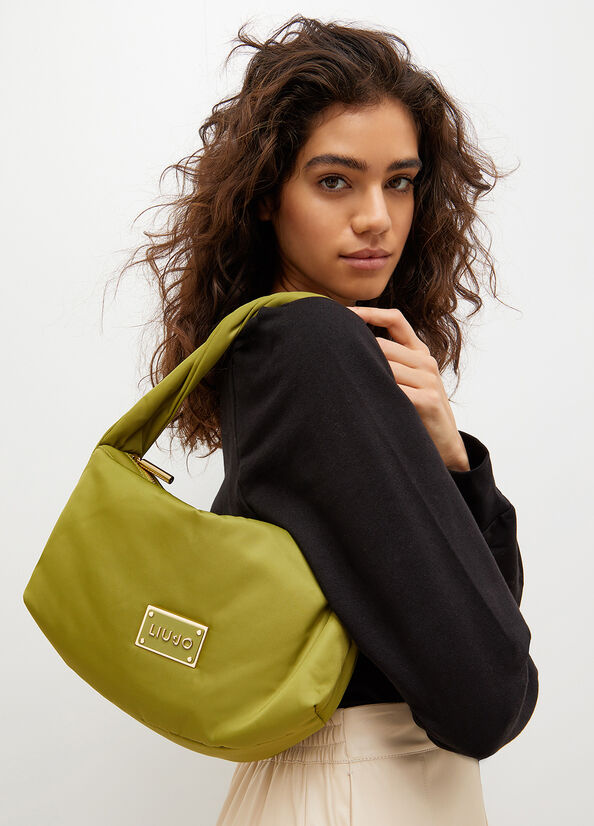 Bolsa De Hombro Liu Jo Shoulder With Charm Mujer Verde | UTZ-708936