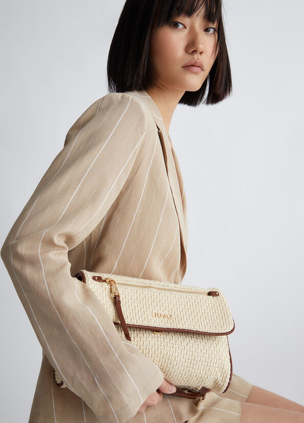 Bolsas De Mano Liu Jo Raffia Mujer Beige | FJL-423605