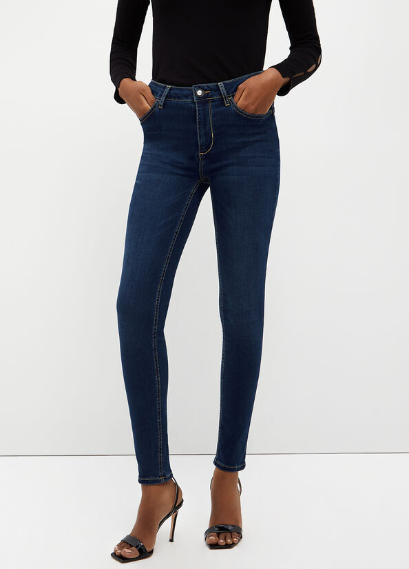 Jeans Skinny Liu Jo Bottom Up Mujer Azules Oscuro | TCW-804621