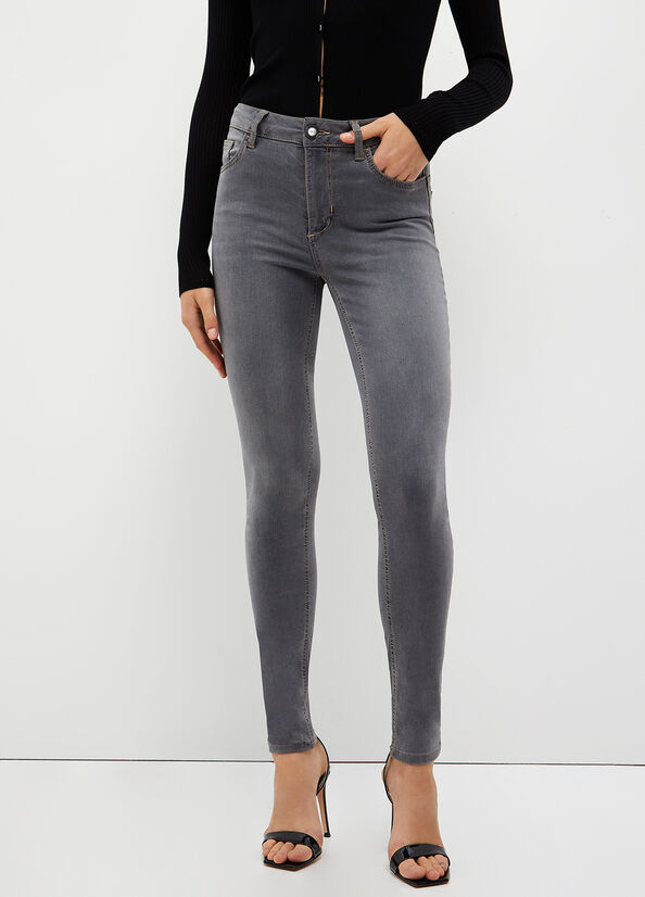 Jeans Skinny Liu Jo Bottom Up Mujer Gris | VBR-065918