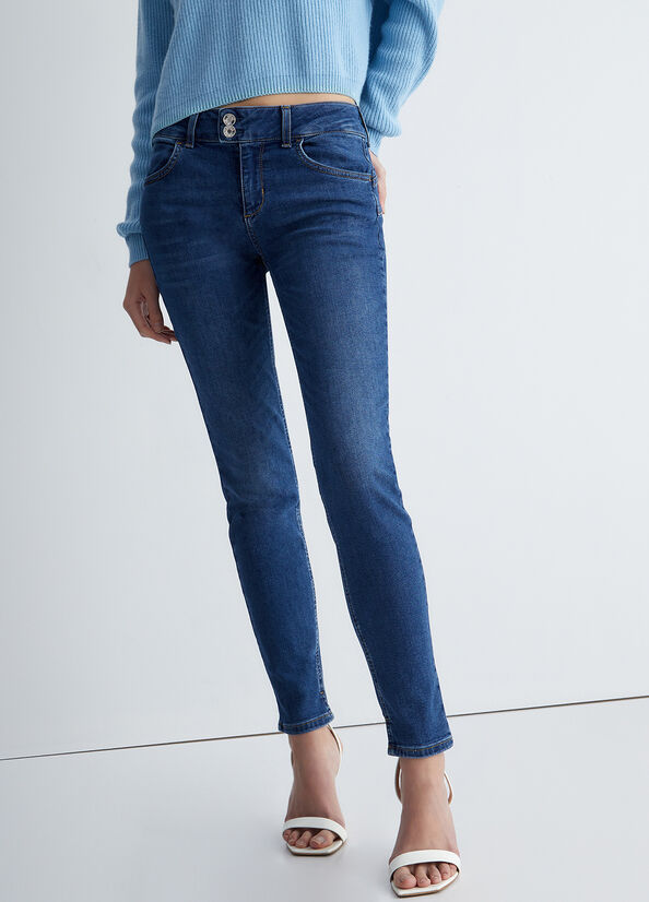 Jeans Skinny Liu Jo Eco-Friendly Mujer Azules Oscuro | CLD-794231