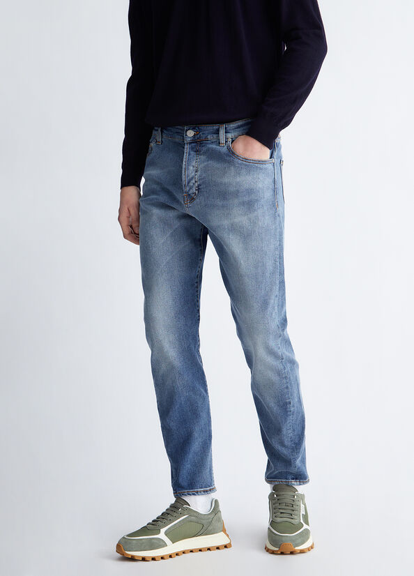 Jeans Skinny Liu Jo Twisted Hombre Azules | JBQ-695083